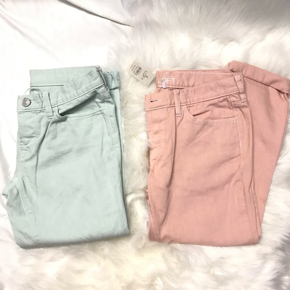 Ann Taylor Loft Pastel Boyfriend Jeans Bundle